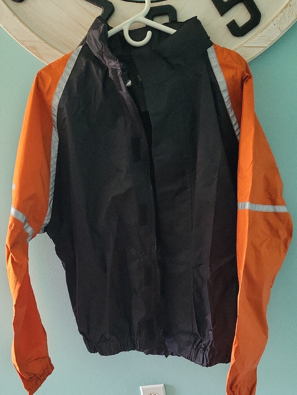 Harley-Davidson Black and Orange Reflective Windbreaker